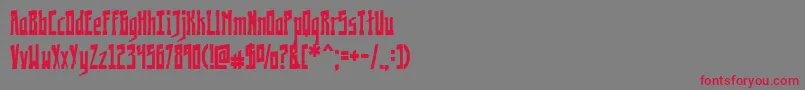 Kremlinology Font – Red Fonts on Gray Background