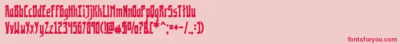 Kremlinology Font – Red Fonts on Pink Background