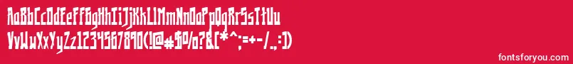 Kremlinology Font – White Fonts on Red Background