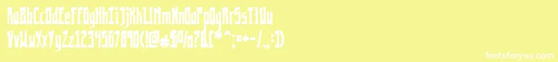 フォントKremlinology – 黄色い背景に白い文字