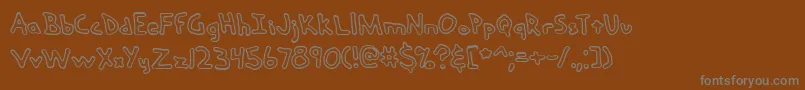 Шрифт handmedo – серые шрифты на коричневом фоне