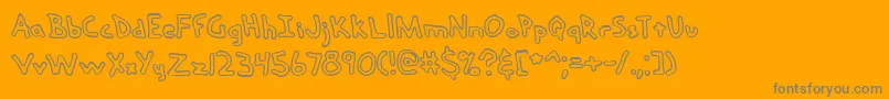 handmedo Font – Gray Fonts on Orange Background