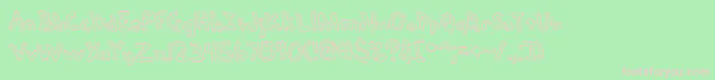 handmedo Font – Pink Fonts on Green Background