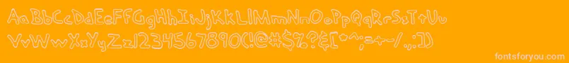 More about handmedo Font handmedo Font – Pink Fonts on Orange Background