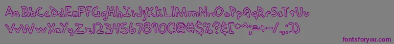 handmedo Font – Purple Fonts on Gray Background