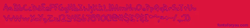 handmedo Font – Purple Fonts on Red Background