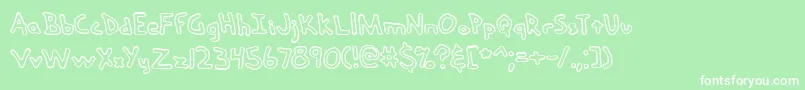 handmedo Font – White Fonts on Green Background