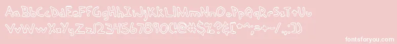 handmedo Font – White Fonts on Pink Background