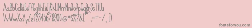 More about Handnilo Font Handnilo Font – Gray Fonts on Pink Background