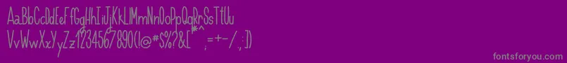 Police Handnilo – polices grises sur fond violet