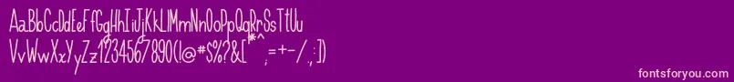 More about Handnilo Font Handnilo Font – Pink Fonts on Purple Background