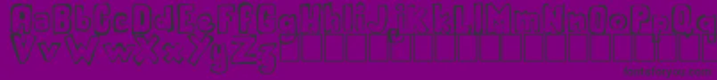 Handout Font – Black Fonts on Purple Background