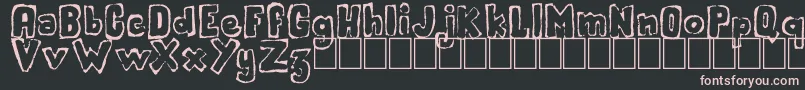 Handout Font – Pink Fonts on Black Background