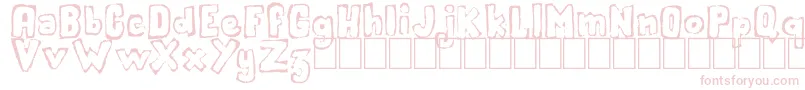 Handout Font – Pink Fonts on White Background