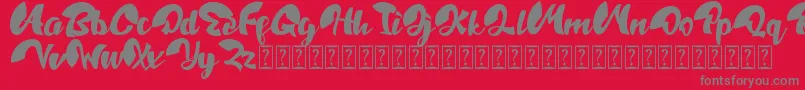 HANDPICK Font – Gray Fonts on Red Background