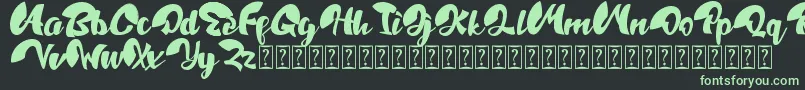 HANDPICK Font – Green Fonts on Black Background