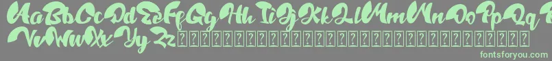 HANDPICK Font – Green Fonts on Gray Background