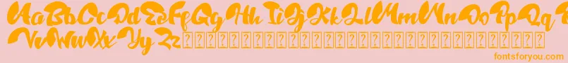 HANDPICK-Schriftart – Orangefarbene Schriften auf rosa Hintergrund