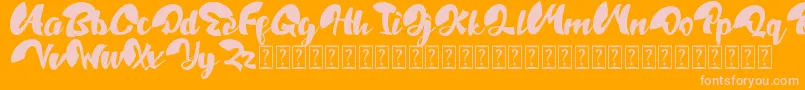 HANDPICK Font – Pink Fonts on Orange Background