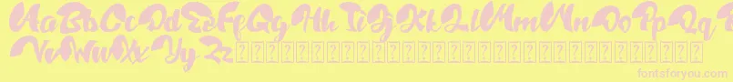 HANDPICK Font – Pink Fonts on Yellow Background