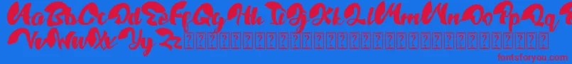 HANDPICK Font – Red Fonts on Blue Background