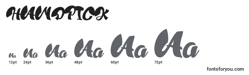 HANDPICK Font Sizes
