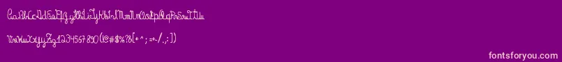 HandreySans Font – Pink Fonts on Purple Background