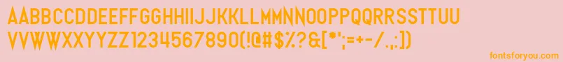 Hands Oversaturation Font – Orange Fonts on Pink Background