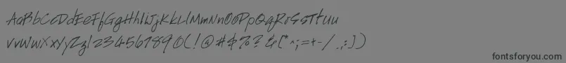 Шрифт Handscript – чёрные шрифты на сером фоне