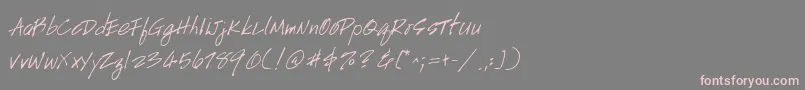 Шрифт Handscript – розовые шрифты на сером фоне