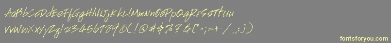 Шрифт Handscript – жёлтые шрифты на сером фоне