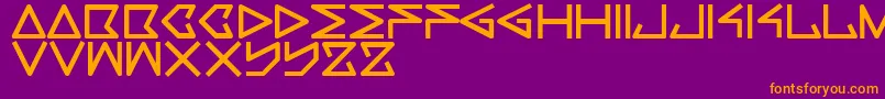 フォントRec – 紫色の背景にオレンジのフォント