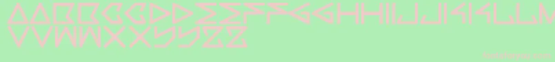 フォントRec – 緑の背景にピンクのフォント