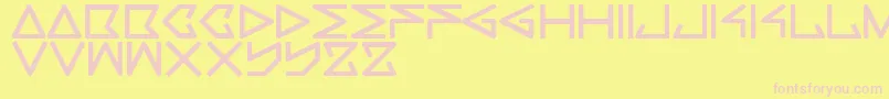 Rec-fontti – vaaleanpunaiset fontit keltaisella taustalla