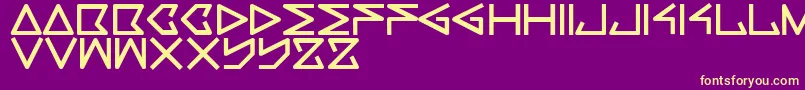 フォントRec – 紫の背景に黄色のフォント
