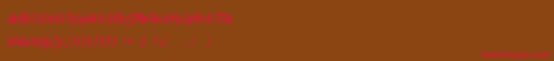 Handsome Boss   Personal Use Font – Red Fonts on Brown Background