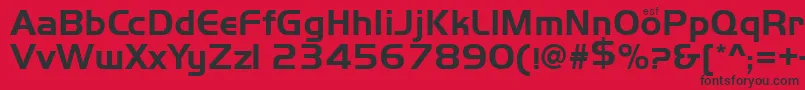 Handsome Font – Black Fonts on Red Background