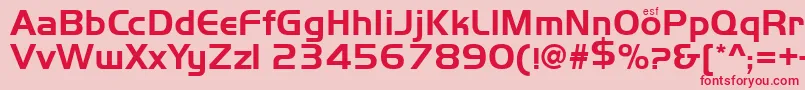 Handsome Font – Red Fonts on Pink Background