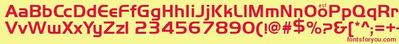 Handsome Font – Red Fonts on Yellow Background