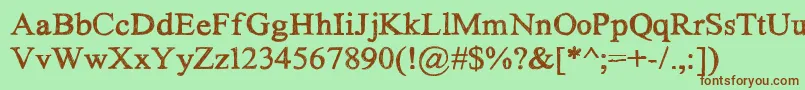 HandTIMES Font – Brown Fonts on Green Background