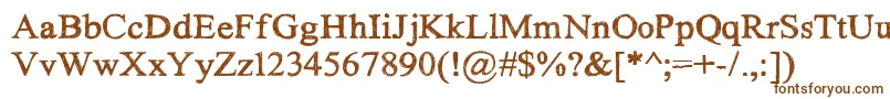 Шрифт HandTIMES – коричневые шрифты на белом фоне