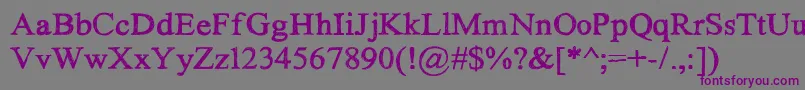 HandTIMES-Schriftart – Violette Schriften auf grauem Hintergrund