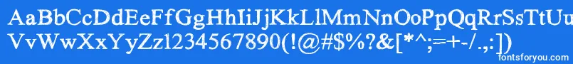 フォントHandTIMES – 青い背景に白い文字