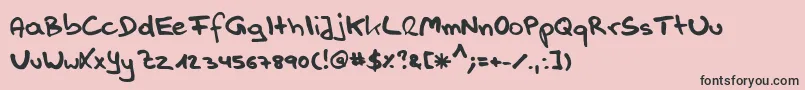 Handwerk Font – Black Fonts on Pink Background