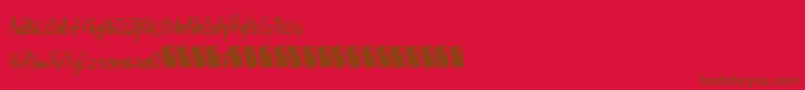 fuente HandWork – Fuentes Marrones Sobre Fondo Rojo