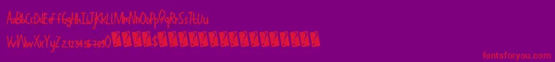 fuente HandWork – Fuentes Rojas Sobre Fondo Morado