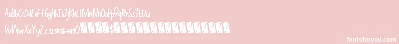 HandWork-Schriftart – Weiße Schriften auf rosa Hintergrund