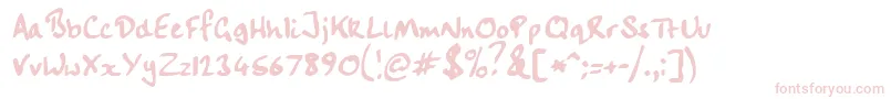 fuente Handwriting – Fuentes Rosadas Sobre Fondo Blanco
