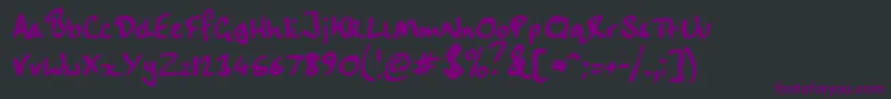 fuente Handwriting – Fuentes Moradas Sobre Fondo Negro