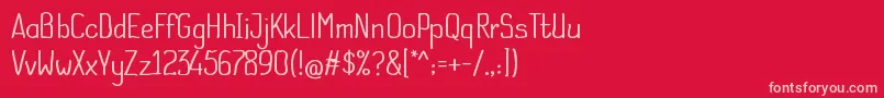 fuente Handwritten Sans – Fuentes Rosadas Sobre Fondo Rojo